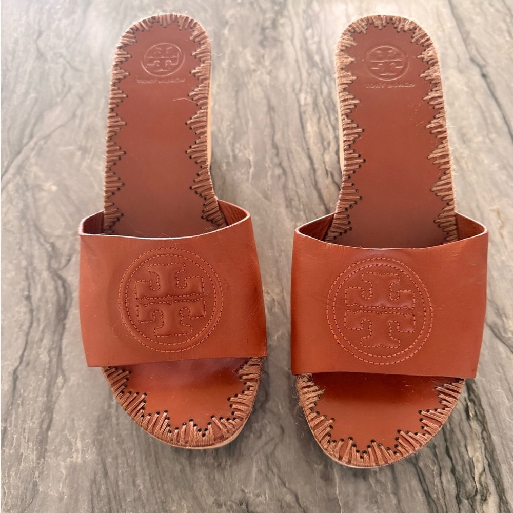 Tory Burch Tan Leather Sandals